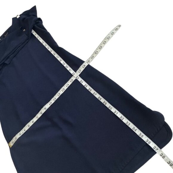 Laundry By Shelli Segal Women's 6 Navy Blue 3/4 Sleeves Midi Crew Neck Dress - Picture 12 of 16